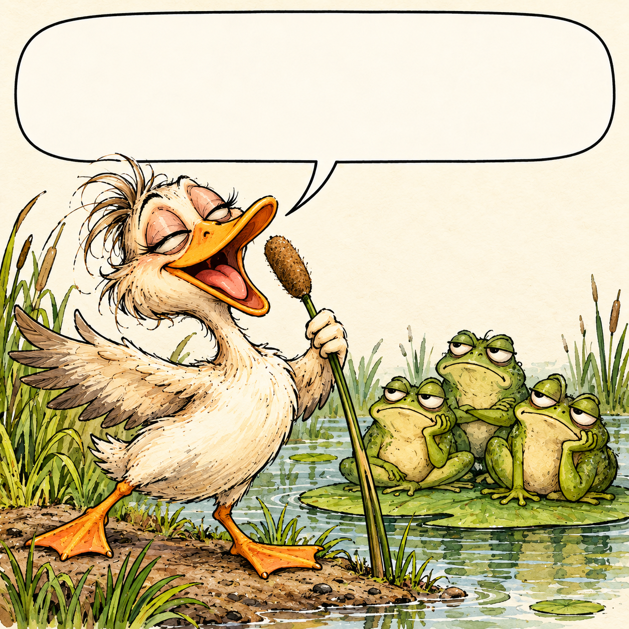 I don't sing badly. My audience doesn't understand quack.