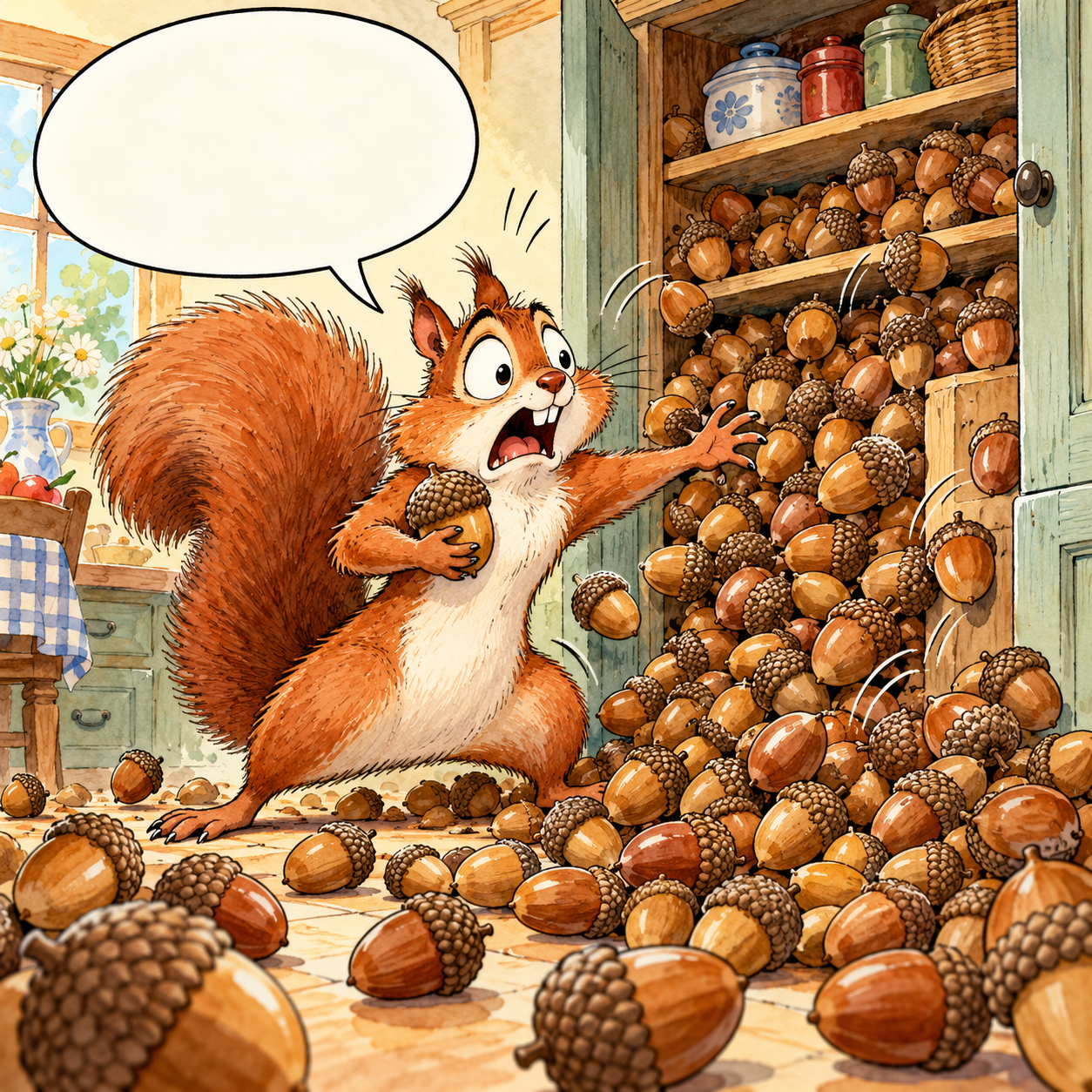 I saved one acorn for emergencies. And three hundred more just in case.