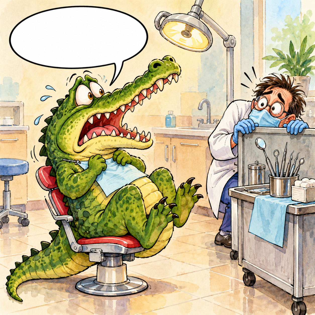 The dentist said: open wide. He regretted it immediately.