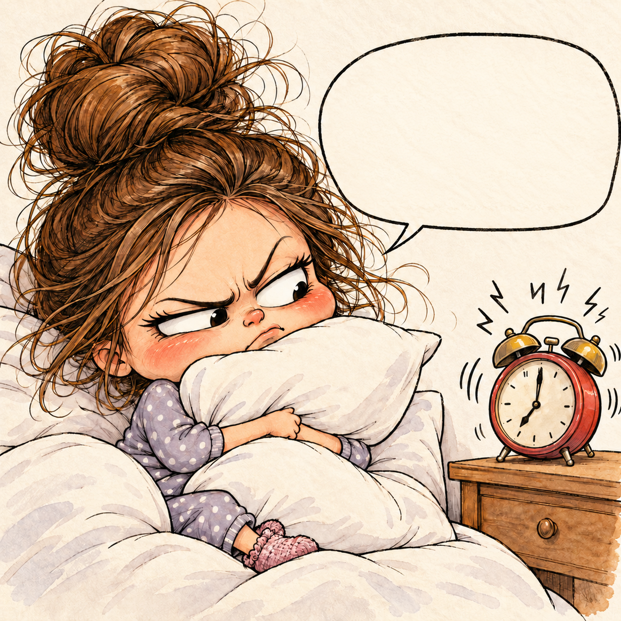 My bed and I are perfect together. My alarm disagrees.