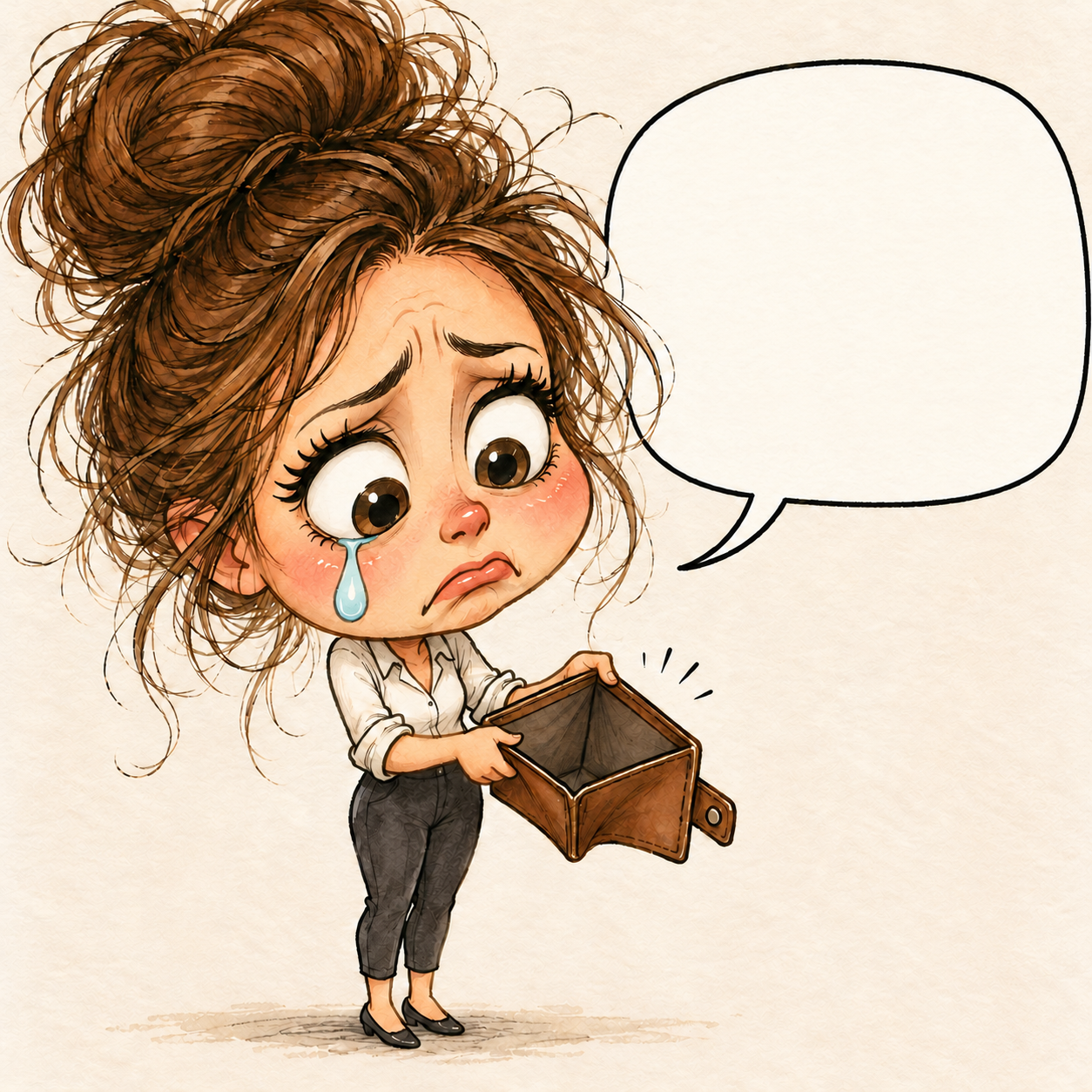 My wallet is like an onion. Opening it makes me cry.