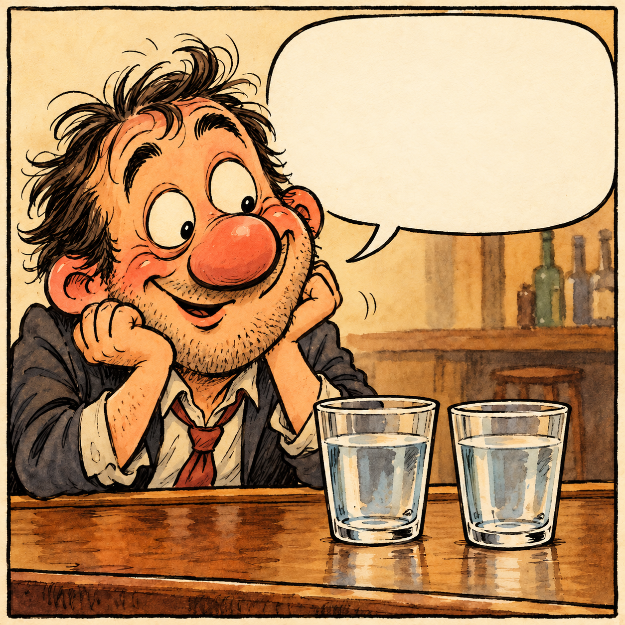 What a relief! I ordered one glass of water and they brought me two.
