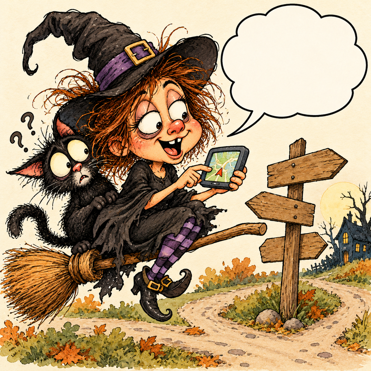 My broom isn’t lost. It’s recalculating.