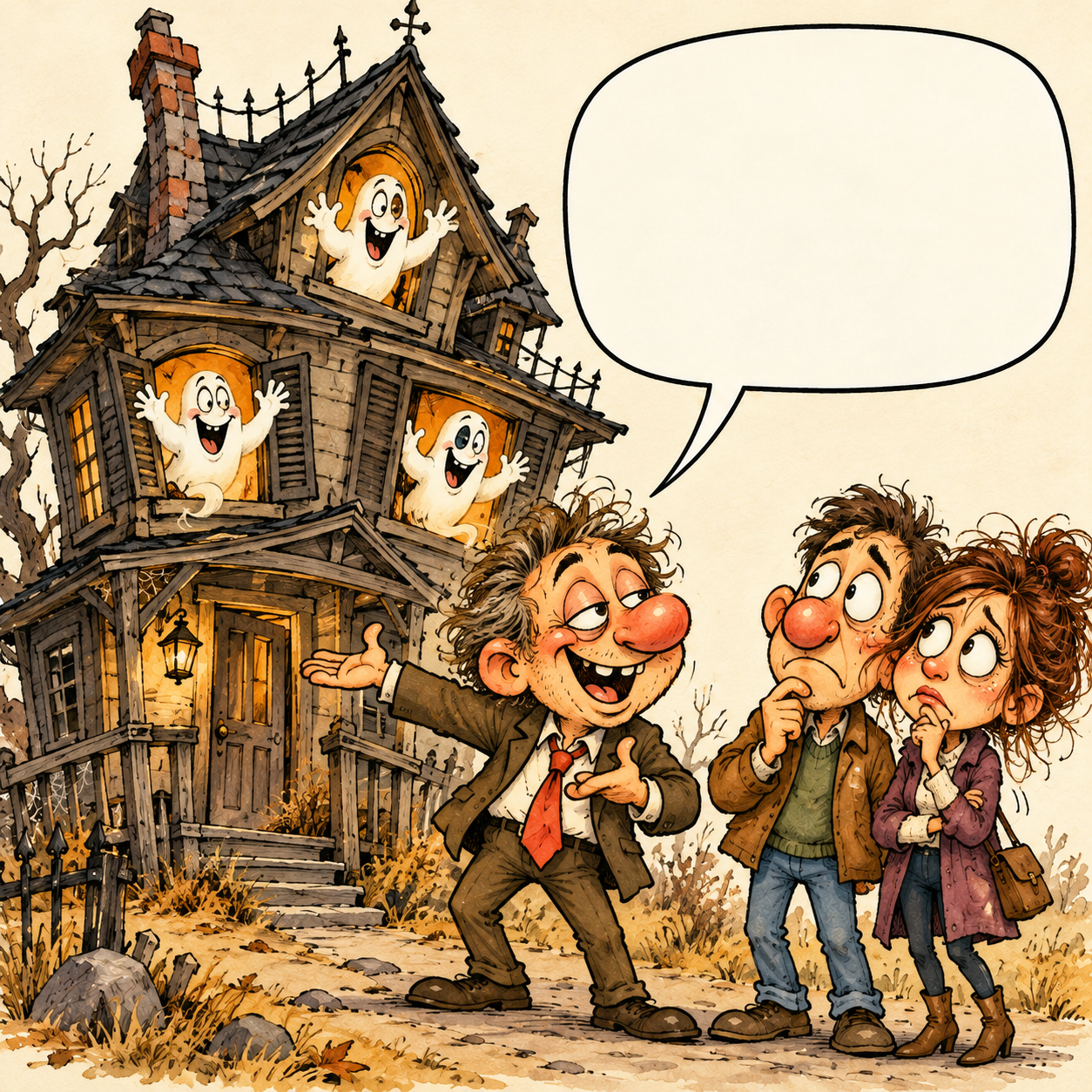 It has character. And three ghosts included.
