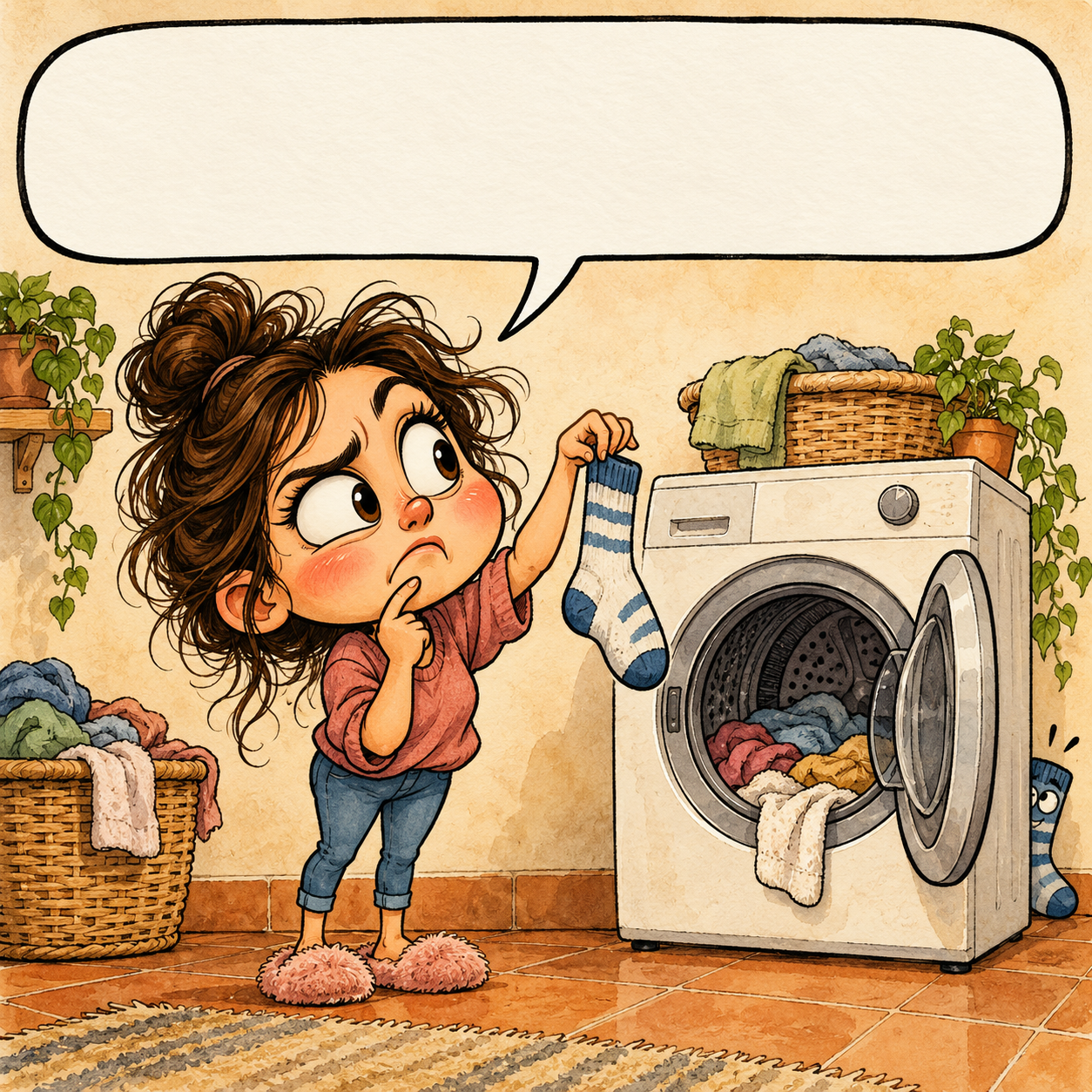 The washer doesn't lose socks. It finds them a better life.