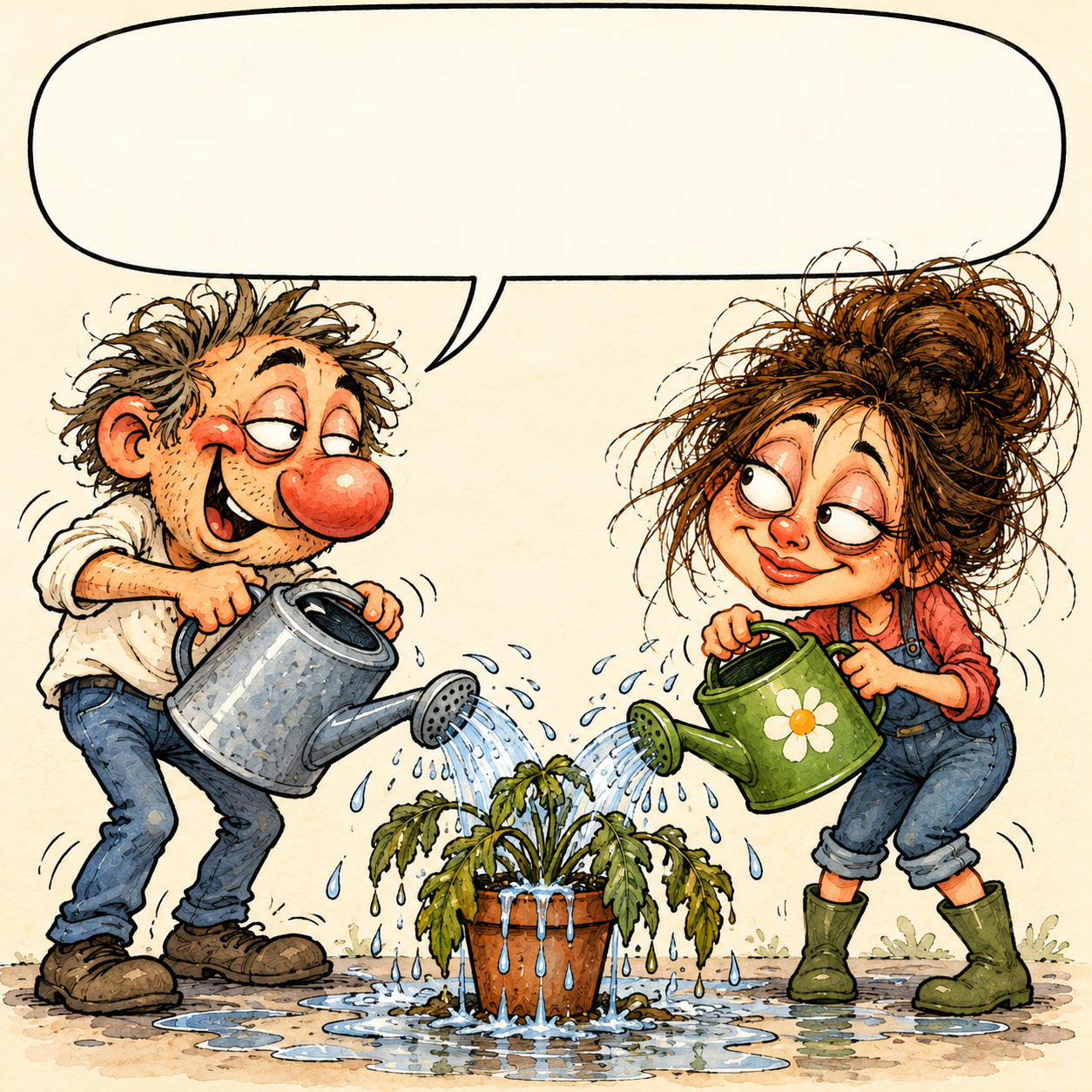 We bought a plant to care for together. Now we both water it, just in case.