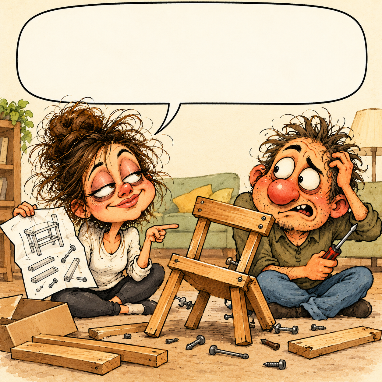 Assembling furniture together counts as couples therapy.