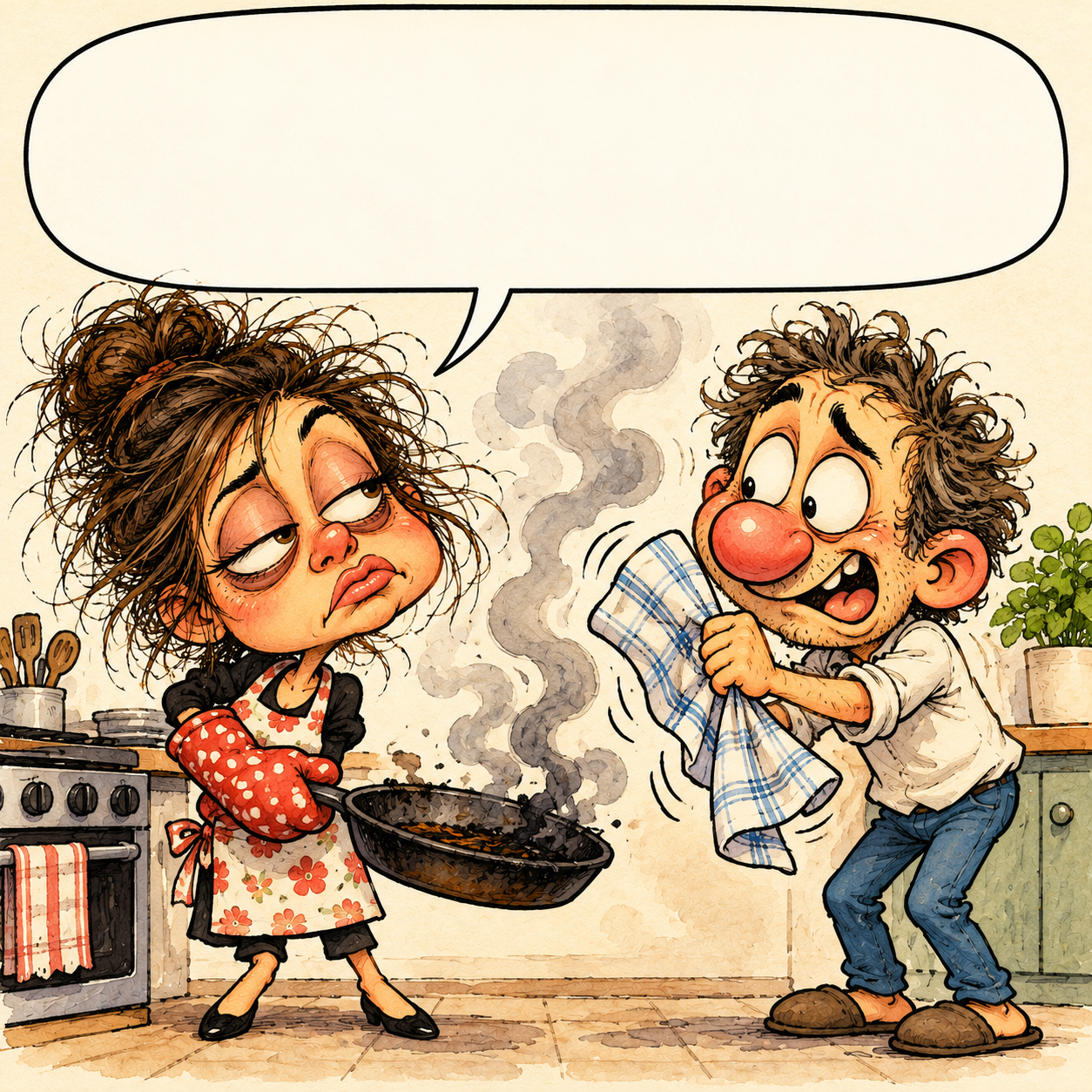 Cocinamos con amor. El detector de humo aplaudió primero.