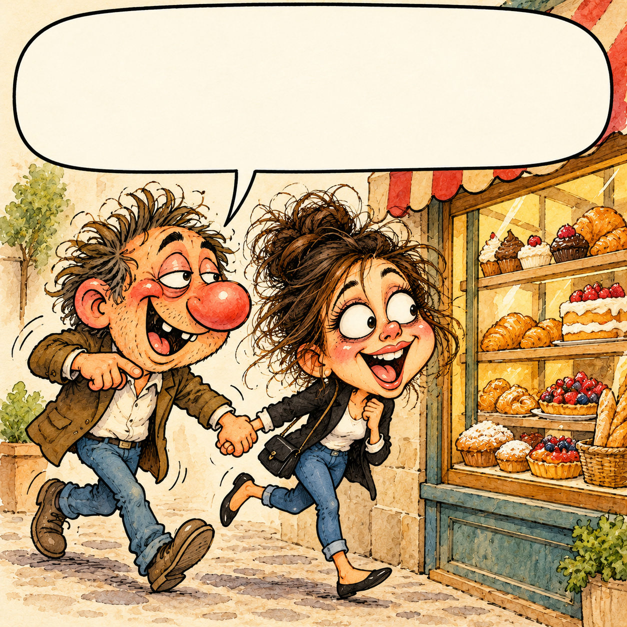 We went for a walk together. We ended up following a bakery smell.