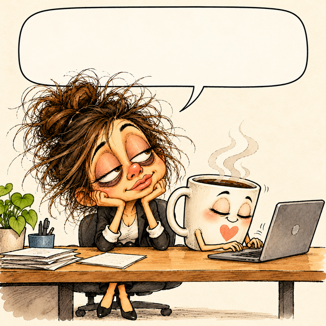 My coffee and I work as a team. It does everything.