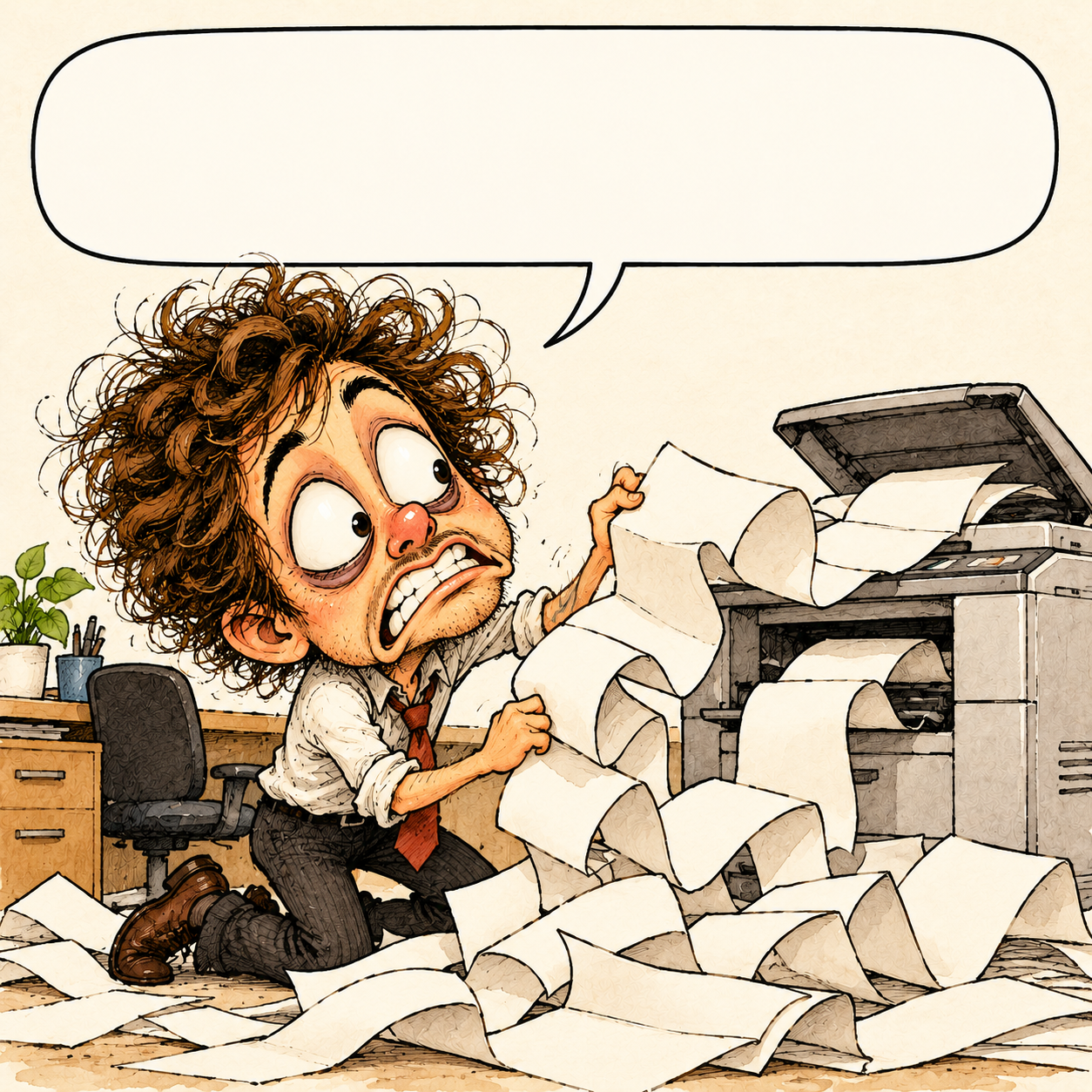The printer works under pressure too. That's why it jams.