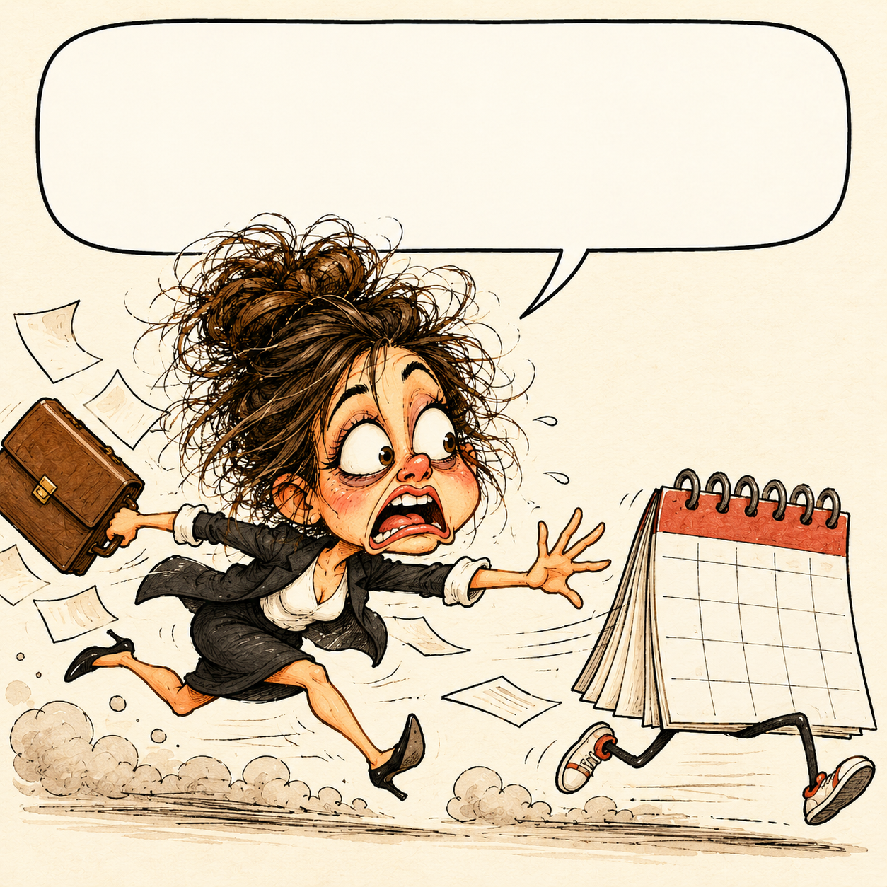 Work keeps me fit: I'm always chasing deadlines.