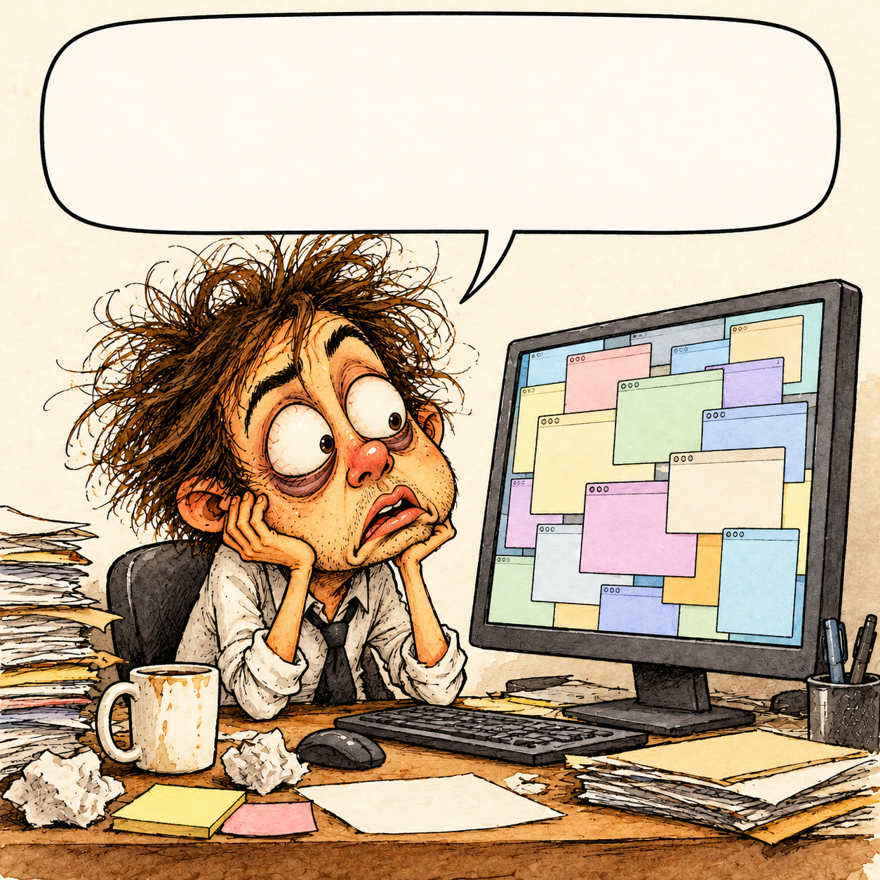 I asked for more windows in my office. They opened twenty on my computer.